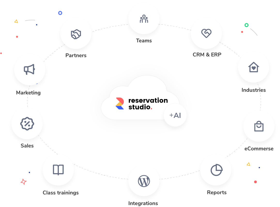 Reservation.Studio Business as one workspace for schedule, clients, payments, and reporting.